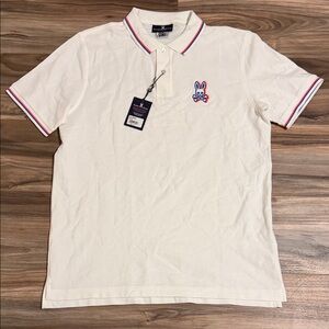 PSYCHO BUNNY Men's Sz. 6 Pique Polo Shirt Pima Cotton Regular Fit Golf Luxury